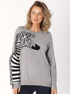 LISETTE Alice Zebra Novelty Sweater
